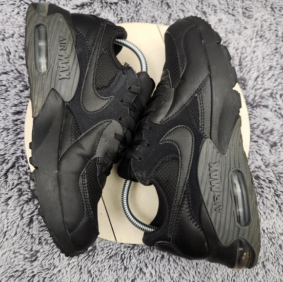 Nike AIR MAX EXCEE Black Dark Grey Athletic Sneakers Men's Size 8 - Picture 6 of 9